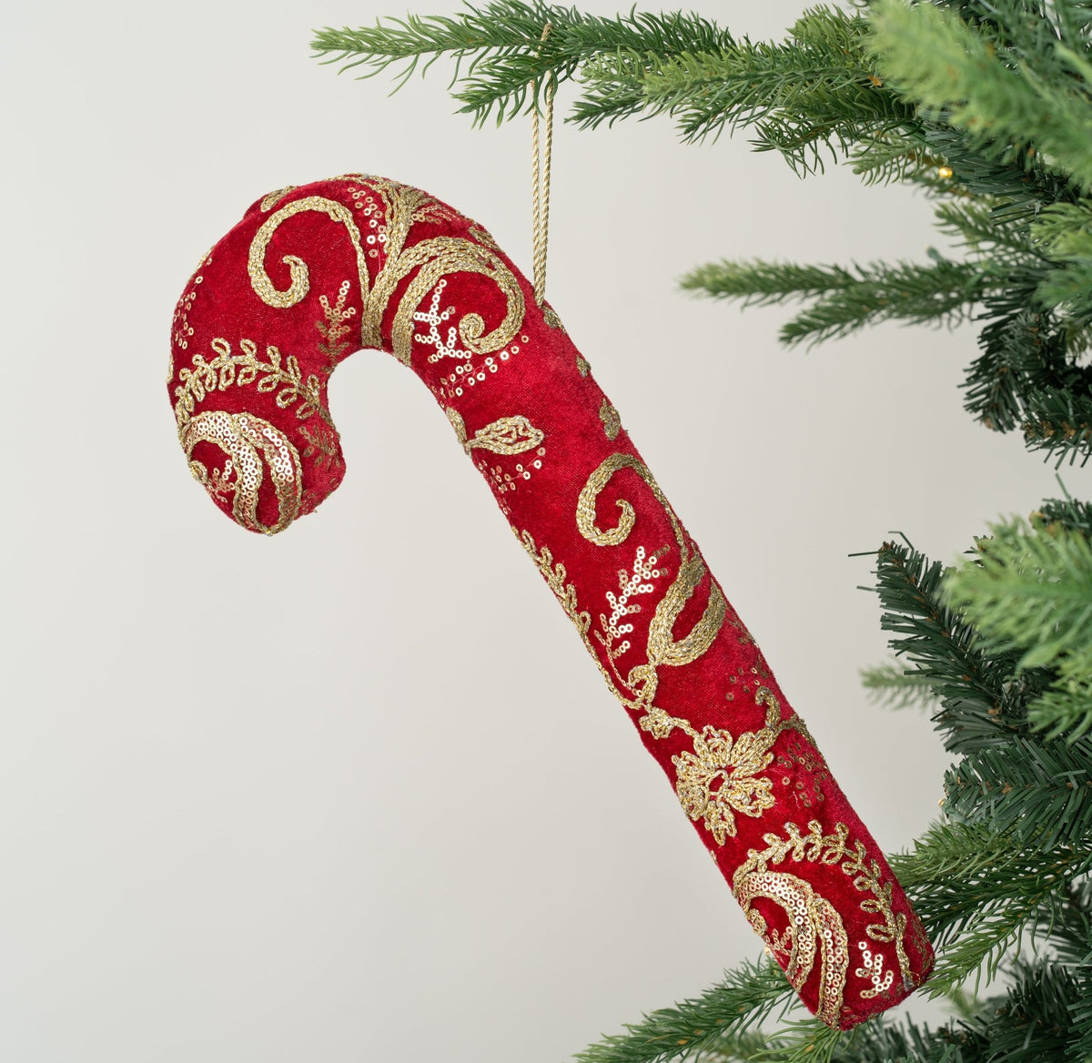 Hanging Candy Cane Red - Set of 6