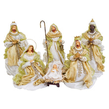 Heritage Nativity Table Top Set of 6 - Bright Gold - ironyhome