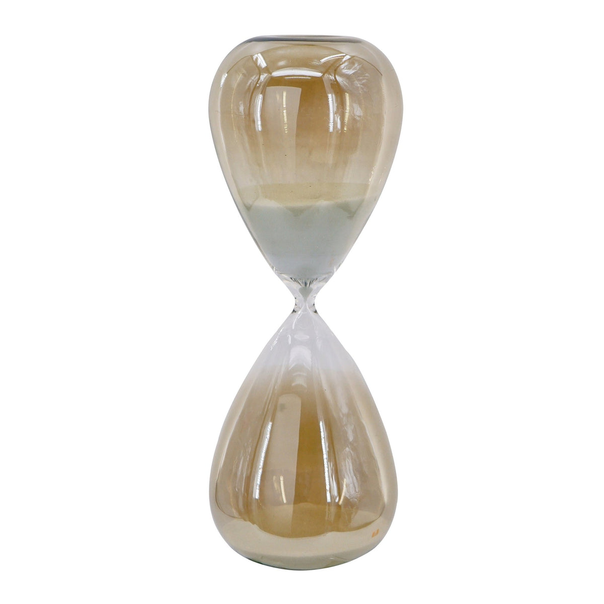 Hourglass with Bronze Finish & White Sand