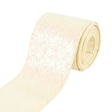 Iridescent White Glitter Ribbon - ironyhome