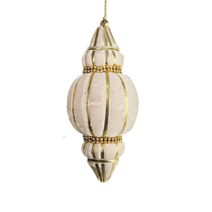 Ivory Finial Ornament with Gold Lining - Set of 6