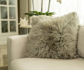 Katina Fur Pillow - Grey - ironyhome