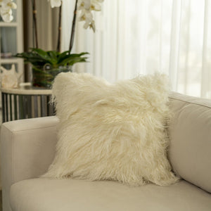 Katina Fur Pillow - Ivory