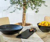 Large Black Mango Wood Bowl - ironyhome
