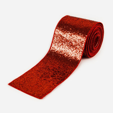 Large Red Glitter Ribbon - ironyhome