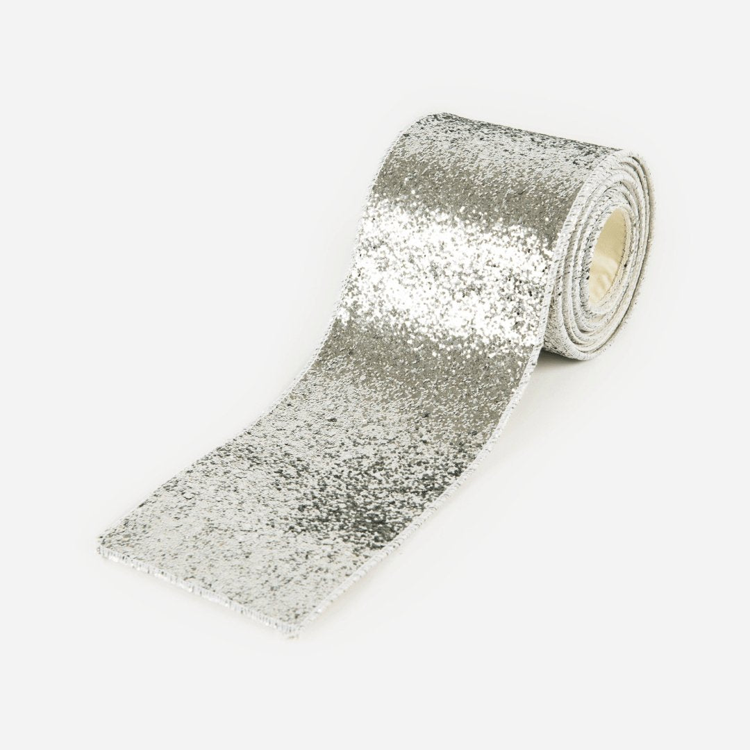 Large Silver Glitter Ribbon