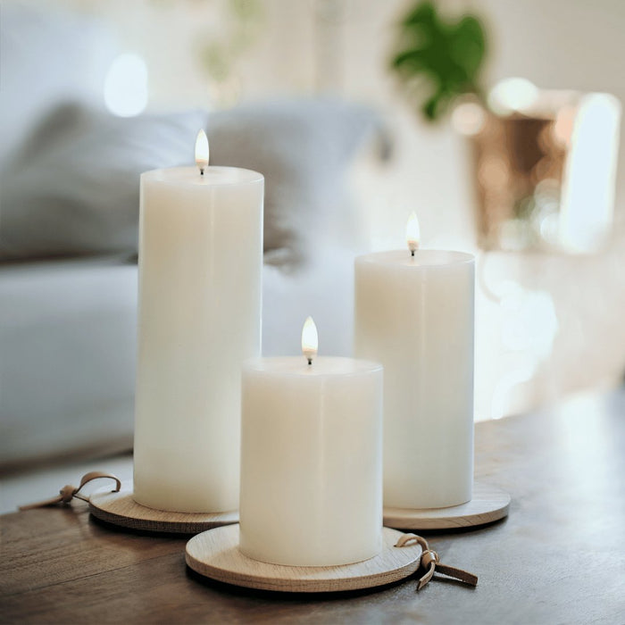LED pillar candles Ivory - ironyhome