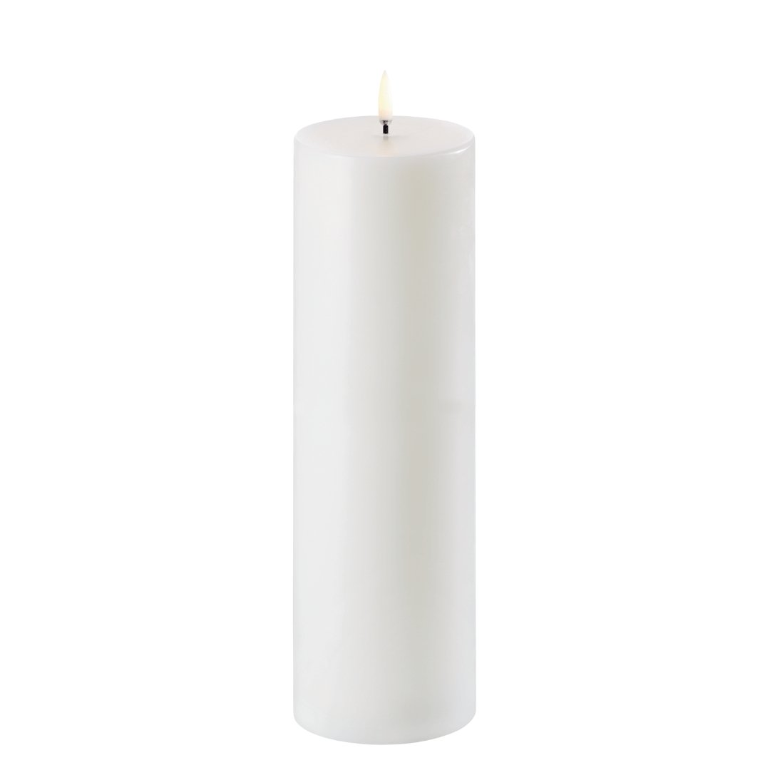 LED pillar candles Nordic white