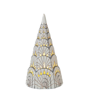 LED Porcelain Tower Cone Tree - ironyhome