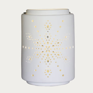 LED Tall Snowflake Candle Holder