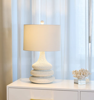 Ledger Triple Stacked Ceramic Table Lamp - ironyhome
