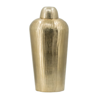 Leo Ginger Jar in Chiseled Gold - ironyhome