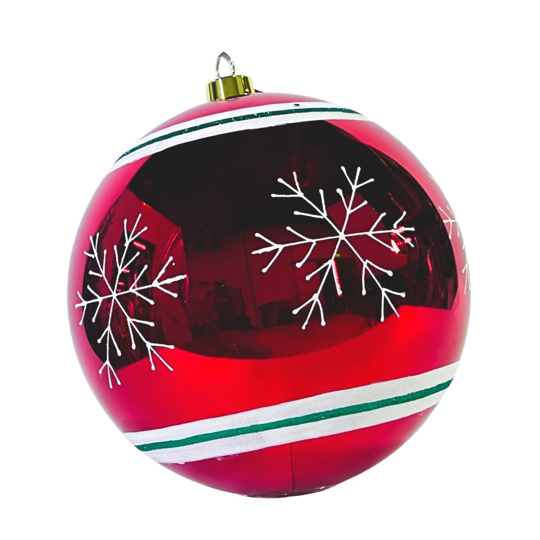 Life-sized Bright Red Christmas Ball Packaging