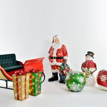 Life-size Santa with giftbag & warm white LED lights - ironyhome