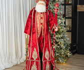 Life-Size Traditional Red & Gold Standing Santa - 2 Styles - ironyhome