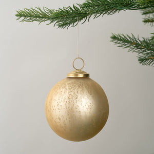 Light Gold Festive Ball Ornament - Set of 6 - ironyhome