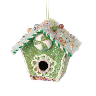 Lime Green Cookie Birdhouse Ornament - Set of 4 - ironyhome