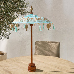 Lumiere Blue Balinese Large Table Parasol