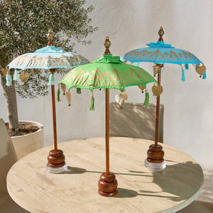 Lumiere Blue Balinese Large Table Parasol