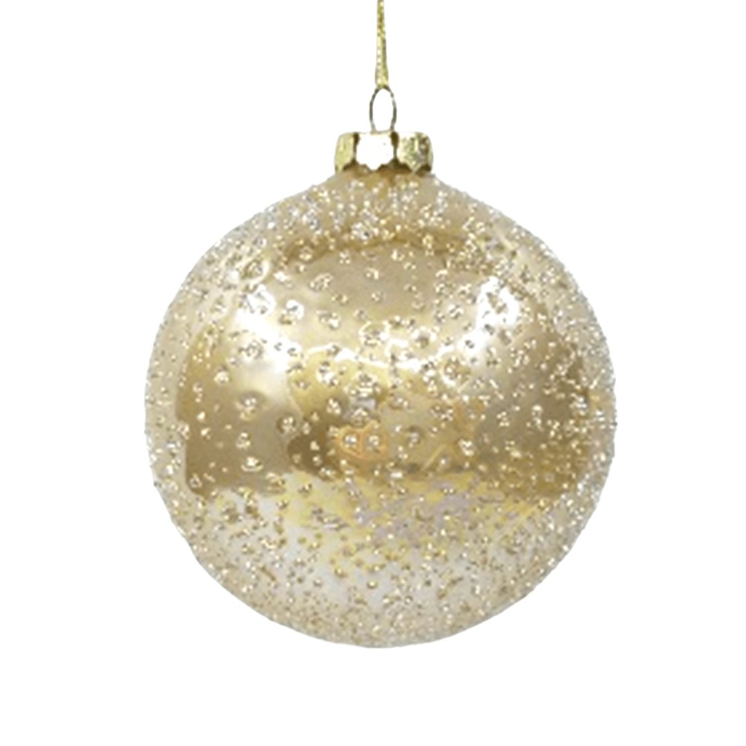 Luminous Glass Ball Ornament with Sugar Beads