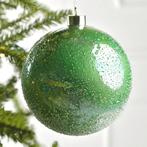 Luminous Glass Ball Ornament with Sugar Beads