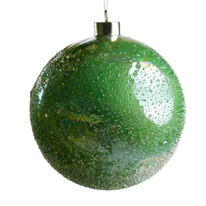 Luminous Glass Ball Ornament with Sugar Beads