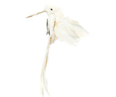 Majestic White Bird with Fluted Tail Clip-on Ornament - Set of 6 - ironyhome