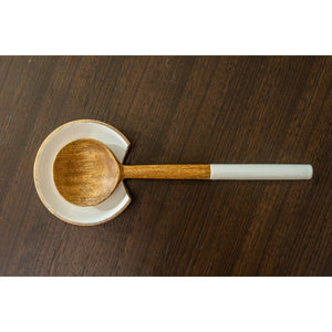 Mango Wood & Enamel Spoon Rest