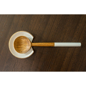 Mango Wood & Enamel Spoon Rest - ironyhome