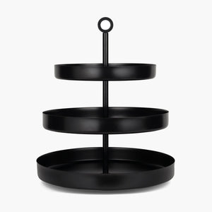 Matte Black 3 Tier Cake Stand