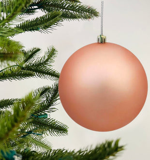 Matte Copper Festive Ball Ornament - Set of 4 - ironyhome