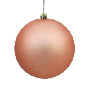 Matte Copper Festive Ball Ornament - Set of 4