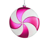 Matte Pink & White Candy Ornament - Set of 4 - ironyhome