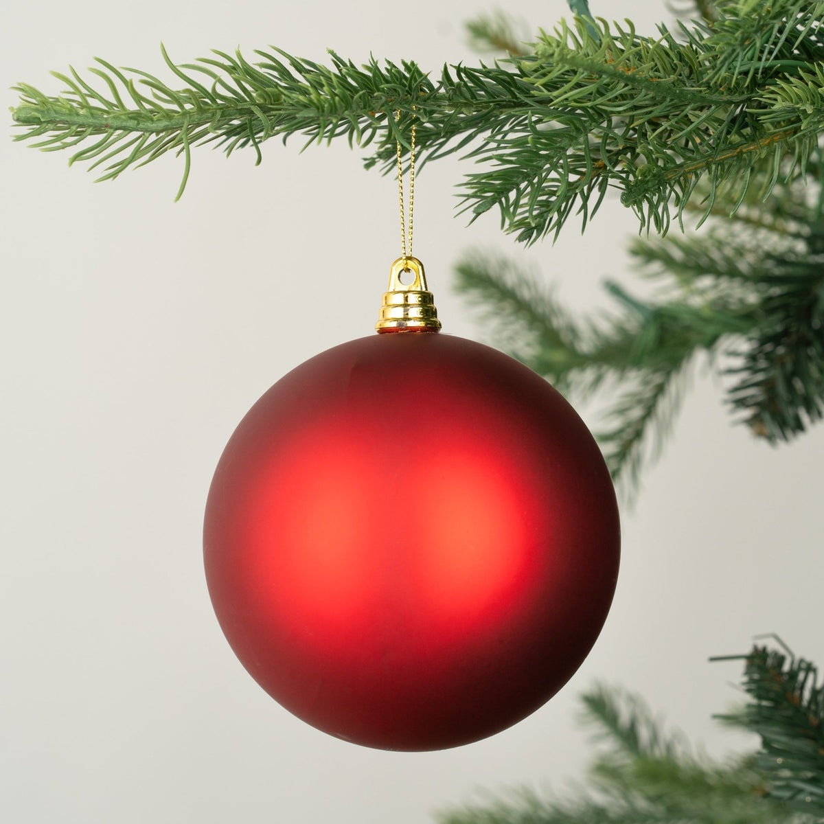 Matte Red Ball Ornament - Set of 6