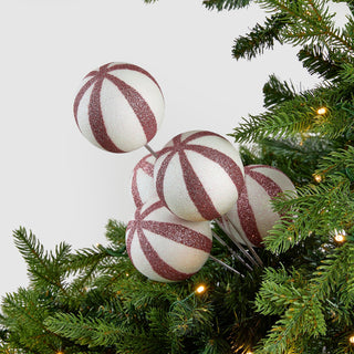 Mauve & White Candy Tree Pick - Set of 4 - ironyhome