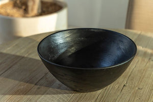 Medium Black Mango Wood Bowl