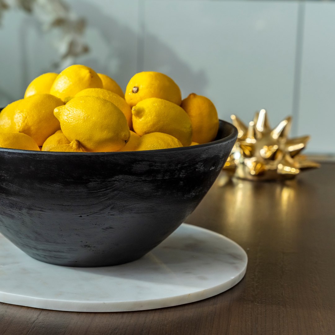 Medium Black Mango Wood Bowl