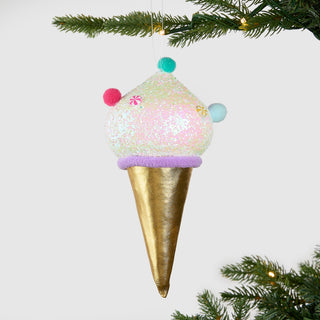 Merry Snow Cone Ornament - Set of 6 - ironyhome