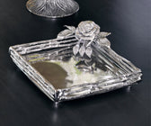 METAL NAPKIN HOLDER WITH ANTIQUE ROSE DETAILING - ironyhome