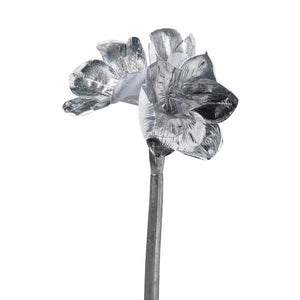 Metallic Silver Flower - Set of 4 - ironyhome