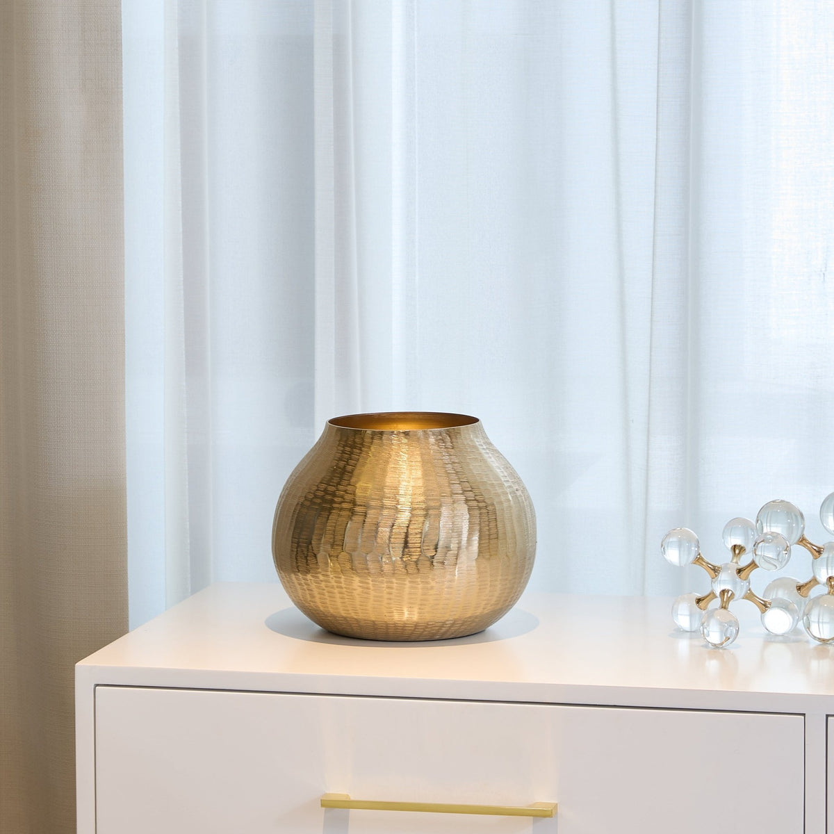 Midas Chiseled Gold Vase