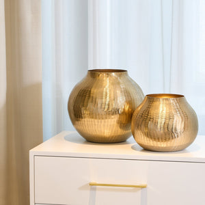 Midas Chiseled Gold Vase