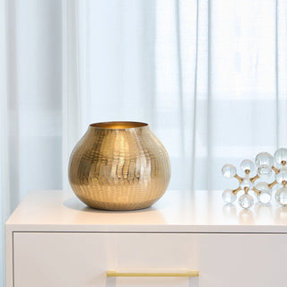Midas Chiseled Gold Vase - ironyhome
