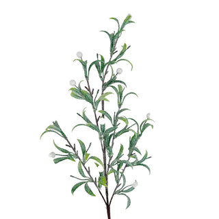 Mistletoe Christmas Tree Pick with White Winterberries Set of 6 - ironyhome