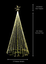 Multi-color LED Conical Christmas Tree with Star - ironyhome