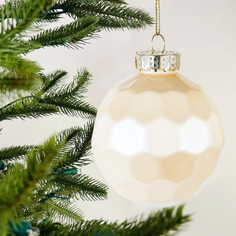 Mute Champagne Diamond Ball Ornament - ironyhome