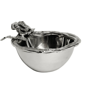 Nappy Bowl With Antique Rose Detailing - ironyhome