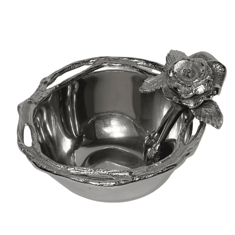 Nappy Bowl With Antique Rose Detailing