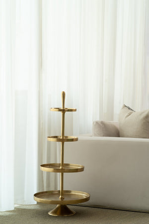 Natural Tier Cake Stand in Gold