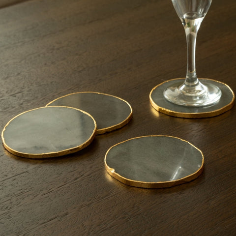 Gold Tone Coaster Set of 4 – Andover Collection